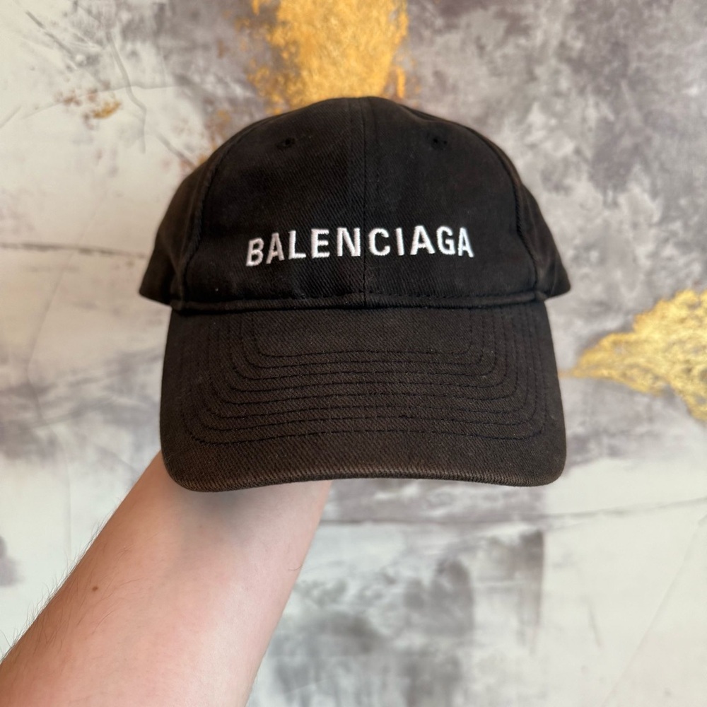 Balenciaga Black Cap Distressed